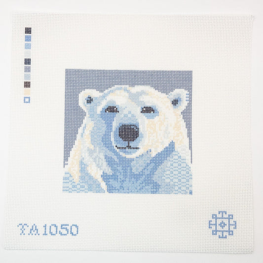 Mini Polar Bear Needlepoint Canvas - Summertide Stitchery - Thorn Alexander