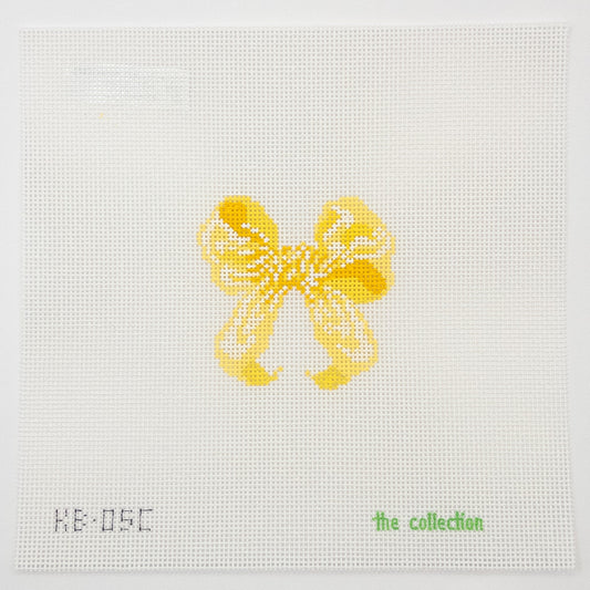 Mini Yellow Bow Needlepoint Canvas - Summertide Stitchery - The Collection Designs