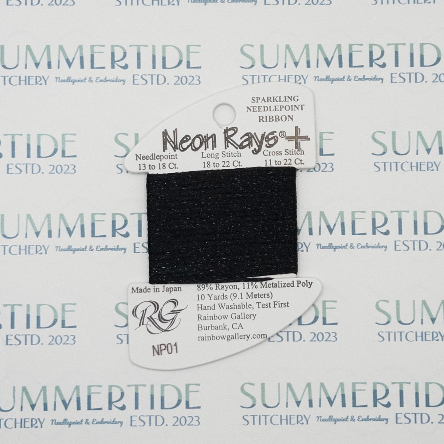 Neon Rays+ NP01 Black - Summertide Stitchery - Rainbow Gallery