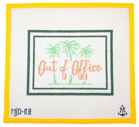 Out of Office Needlepoint Canvas - Summertide Stitchery - Morgan Julia