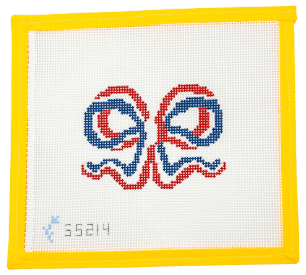 Patriotic Bow Needlepoint Canvas - Summertide Stitchery - Stitch Style Needlepoint