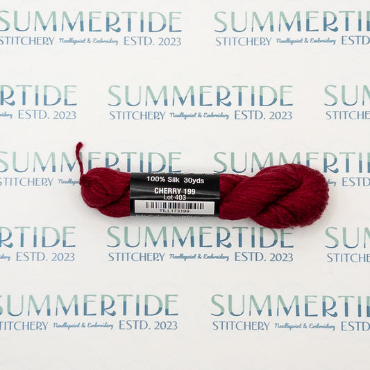 Pepper Pot Silk 199 Cherry - Summertide Stitchery - Planet Earth Fibers