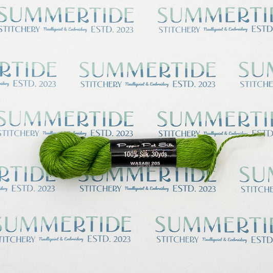 Pepper Pot Silk 205 Wasabi - Summertide Stitchery - Planet Earth Fibers