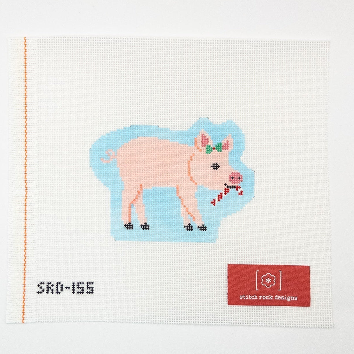 Petunia The Pig Needlepoint Canvas - Summertide Stitchery - Stitch Rock Designs
