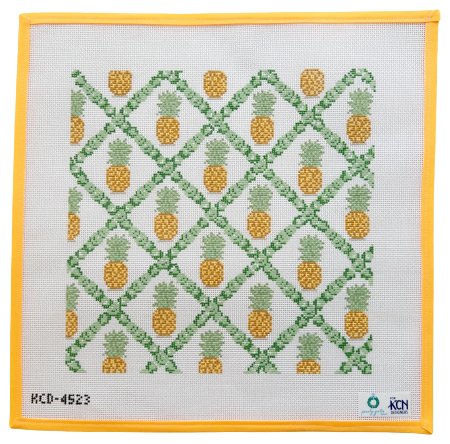 Pineapple Lattice Needlepoint Canvas - Summertide Stitchery - KCN Designs