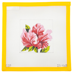 Pink Hibiscus Needlepoint Canvas | IN468 - Summertide Stitchery - Colors of Praise