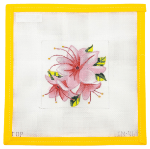 Pink Lily Needlepoint Canvas | IN467 - Summertide Stitchery - Colors of Praise