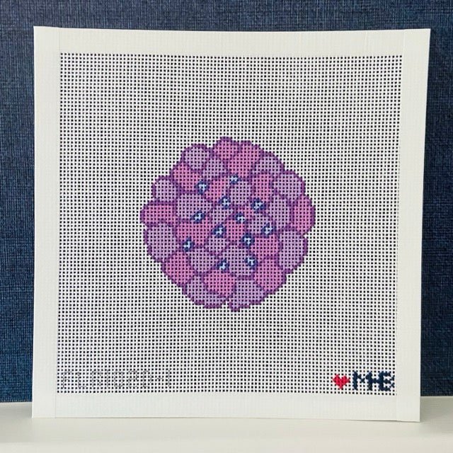 Purple Hydrangea Needlepoint Canvas - Summertide Stitchery - LoveMHB Studio
