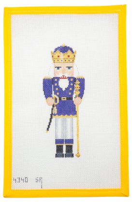 Purple King Nutcracker Needlepoint - 18 Mesh - Summertide Stitchery - Susan Roberts
