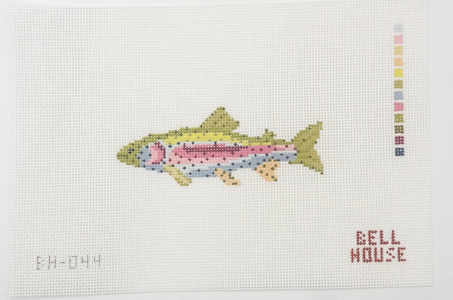 Rainbow Trout Needlepoint Canvas - Summertide Stitchery - Bell House Designs