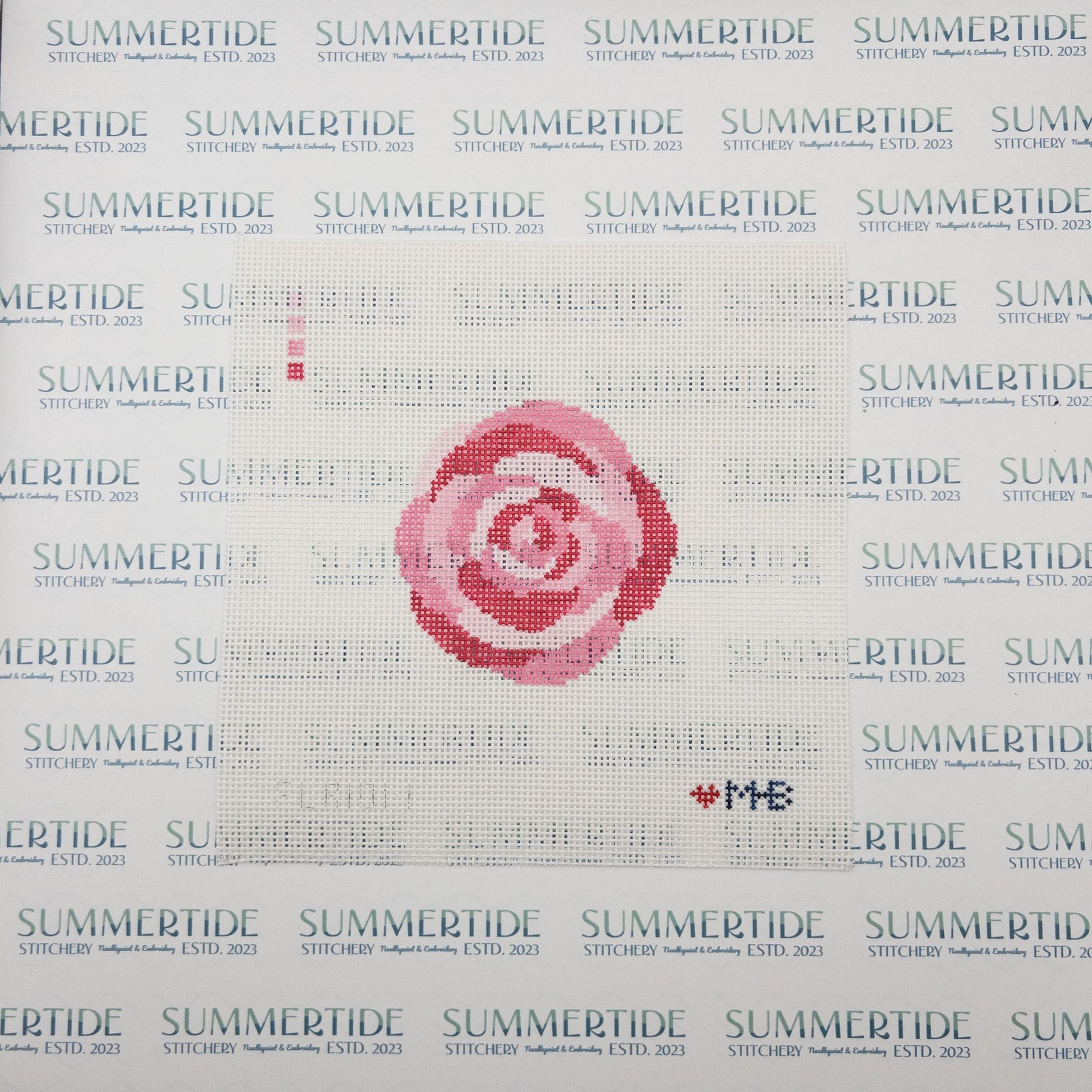 Rose Needlepoint Canvas - Summertide Stitchery - LoveMHB Studio