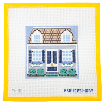 Seaside Village Cape House Needlepoint Canvas - Summertide Stitchery - Frances Mary Needlepoint
