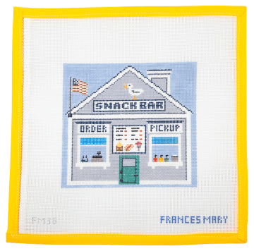 Seaside Village Snack Bar Needlepoint Canvas - Summertide Stitchery - Frances Mary Needlepoint