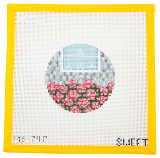 Shingles and Stars Needlepoint Canvas - Summertide Stitchery - Maddie Sweet Designs