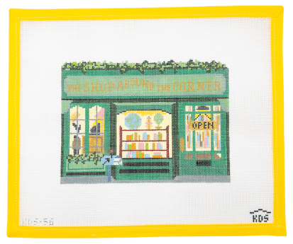 Shop Around The Corner Needlepoint Canvas - Summertide Stitchery - Kirkland Design Studio