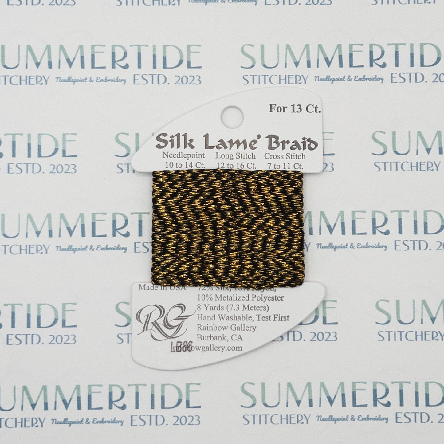 Silk Lamé Braid LB66 Antique Gold - Summertide Stitchery - Rainbow Gallery