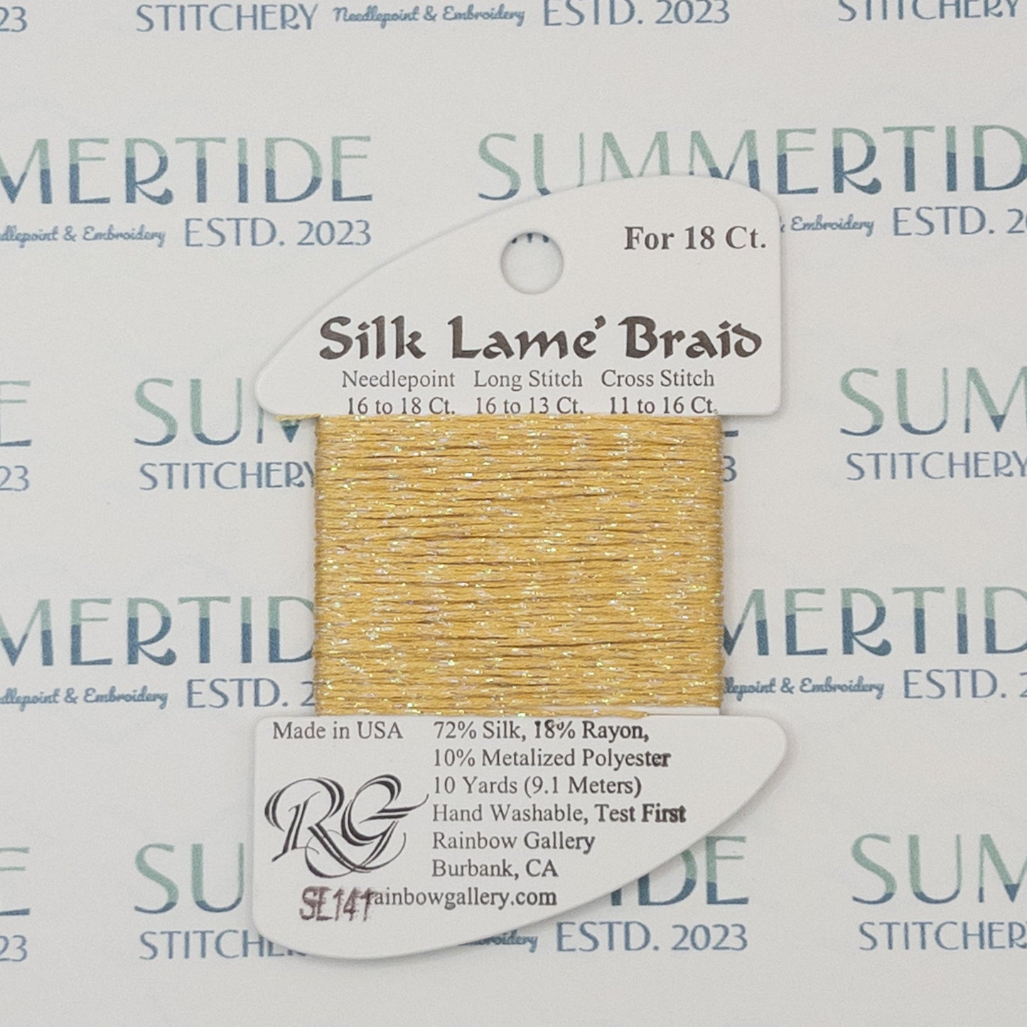 Silk Lamé Braid SL141 Pineapple - Summertide Stitchery - Rainbow Gallery