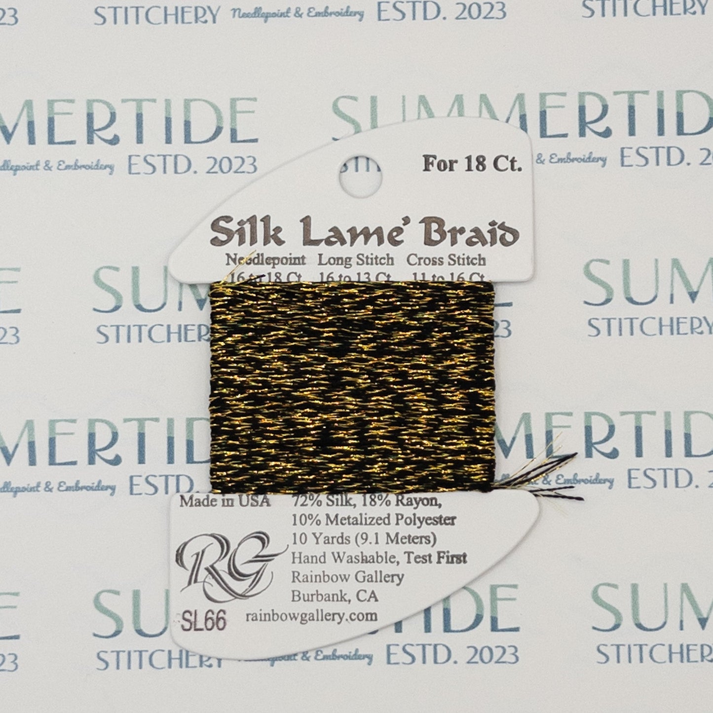 Silk Lamé Braid SL66 Antique Gold - Summertide Stitchery - Rainbow Gallery