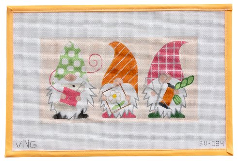 Stitching Gnomes Needlepoint Canvas - Summertide Stitchery - VNG Canvas