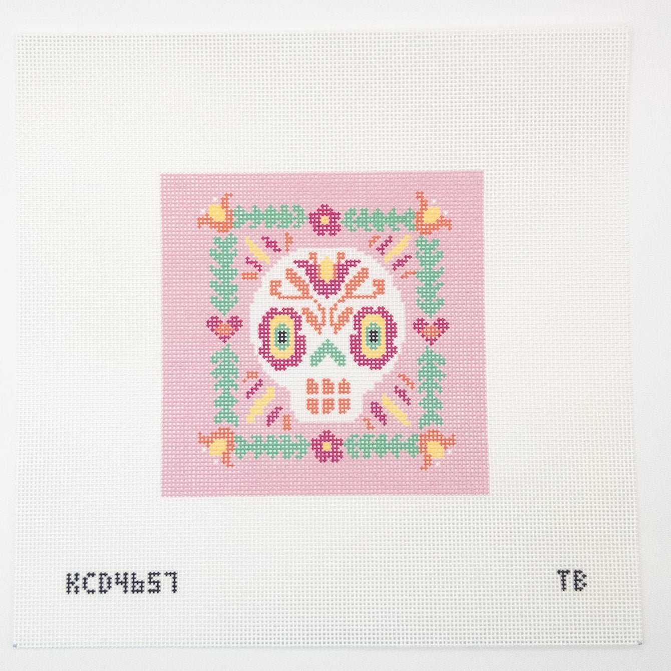 Sugar Skull 4 Needlepoint Canvas - Summertide Stitchery - Taylor Beach Design