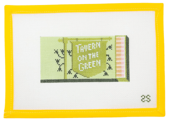 Tavern On The Green Restaurant Matchbook Needlepoint Canvas - Summertide Stitchery - Spruce St. Studio