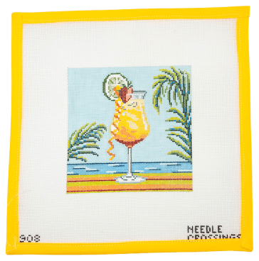 Tequila Sunrise Needlepoint Canvas - Summertide Stitchery - Needle Crossings