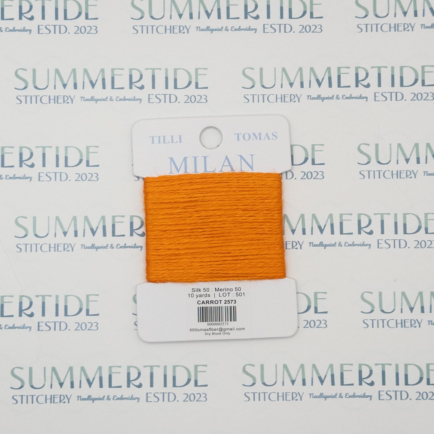 Tilli Tomas Milan Card 2573 Carrot - Summertide Stitchery - Planet Earth Fibers