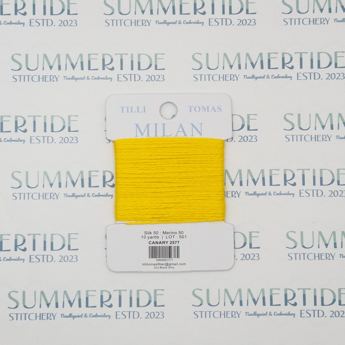 Tilli Tomas Milan Card 2577 Canary - Summertide Stitchery - Planet Earth Fibers