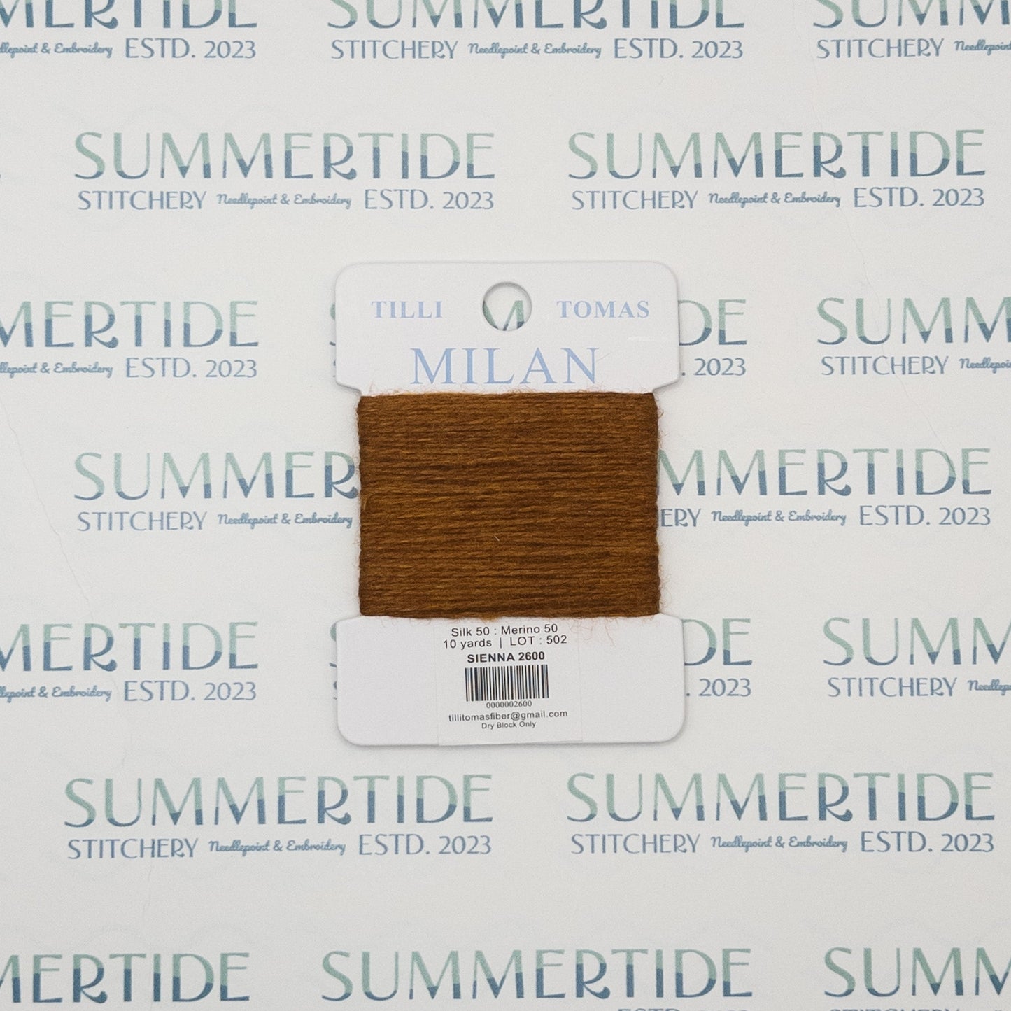 Tilli Tomas Milan Card 2600 Sienna - Summertide Stitchery - Planet Earth Fibers