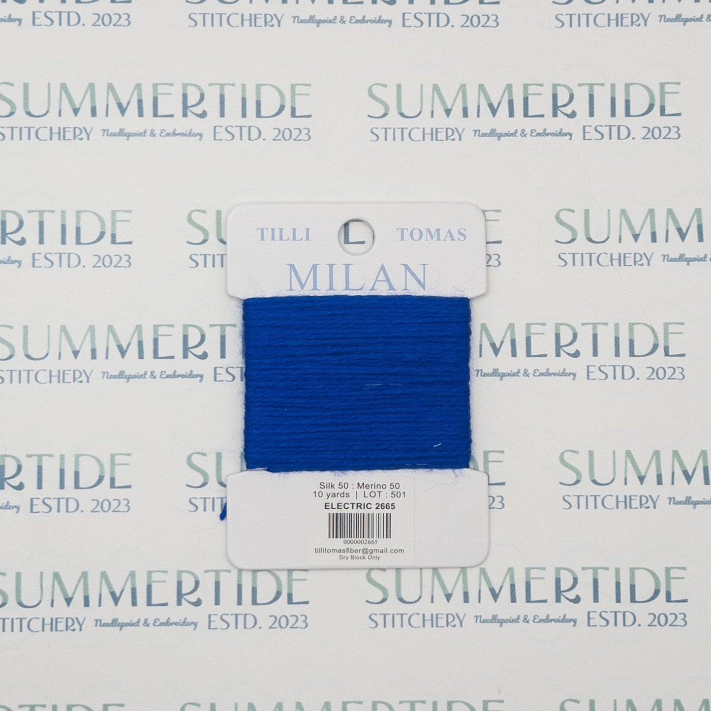 Tilli Tomas Milan Card 2665 Electric - Summertide Stitchery - Planet Earth Fibers