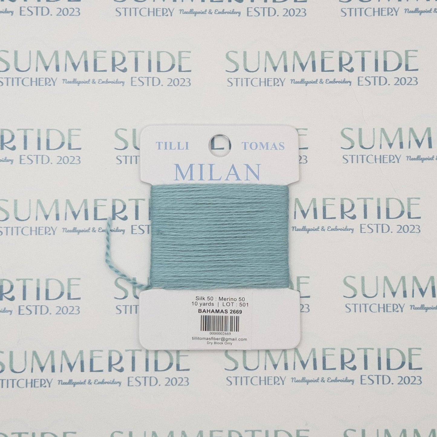 Tilli Tomas Milan Card 2669 Bahamas - Summertide Stitchery - Planet Earth Fibers