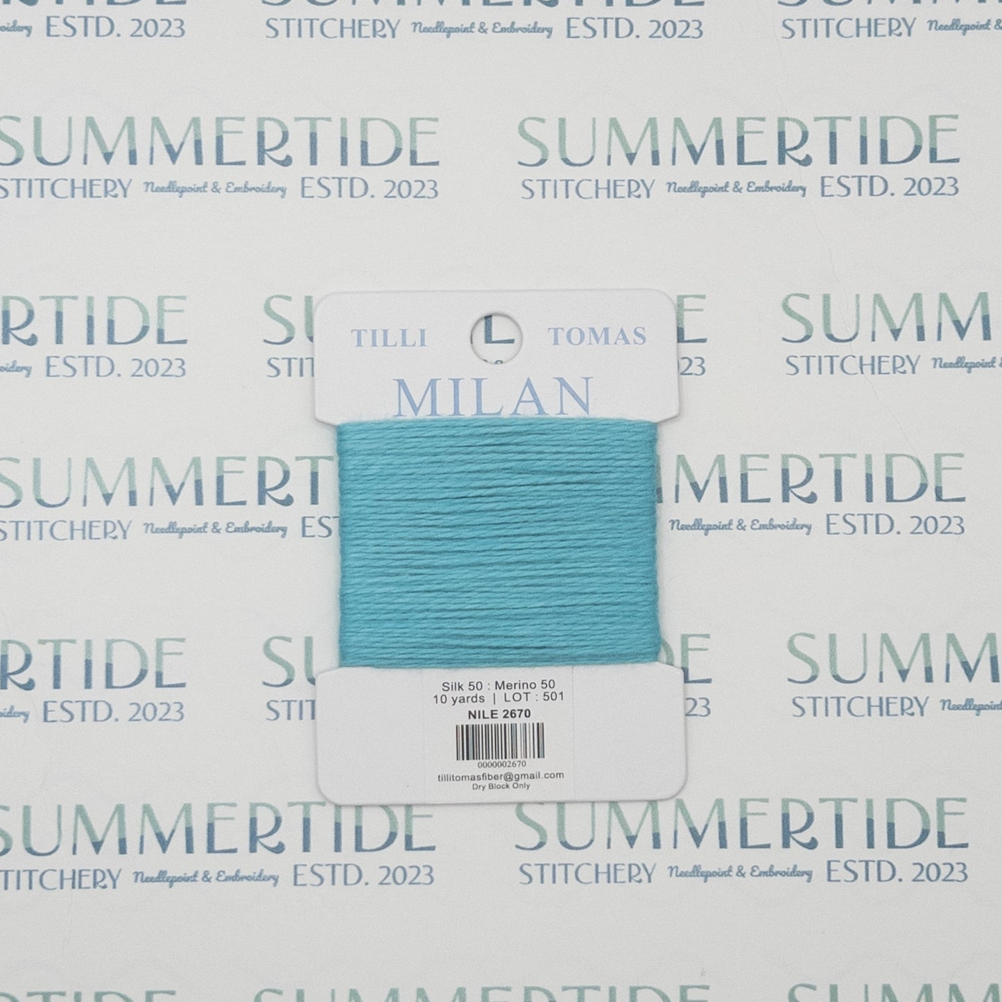 Tilli Tomas Milan Card 2670 Nile - Summertide Stitchery - Planet Earth Fibers
