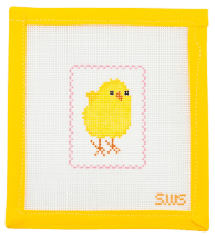 Tiny Easter Chick Needlepoint Canvas - Summertide Stitchery - Stitching With Stacey