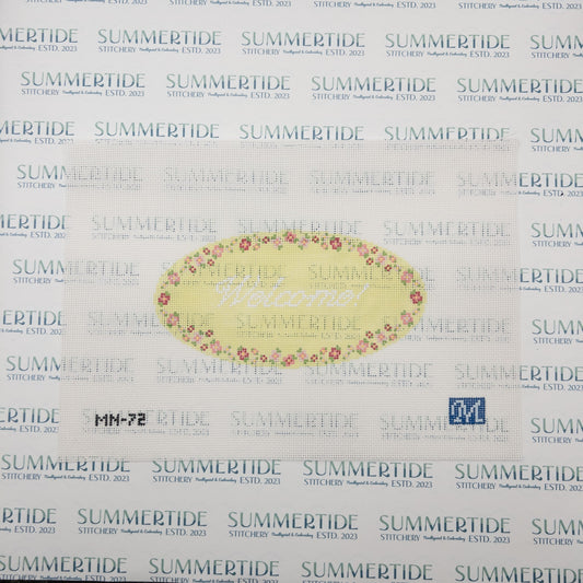 Welcome Needlepoint Canvas - Summertide Stitchery - Maura Nolan Designs