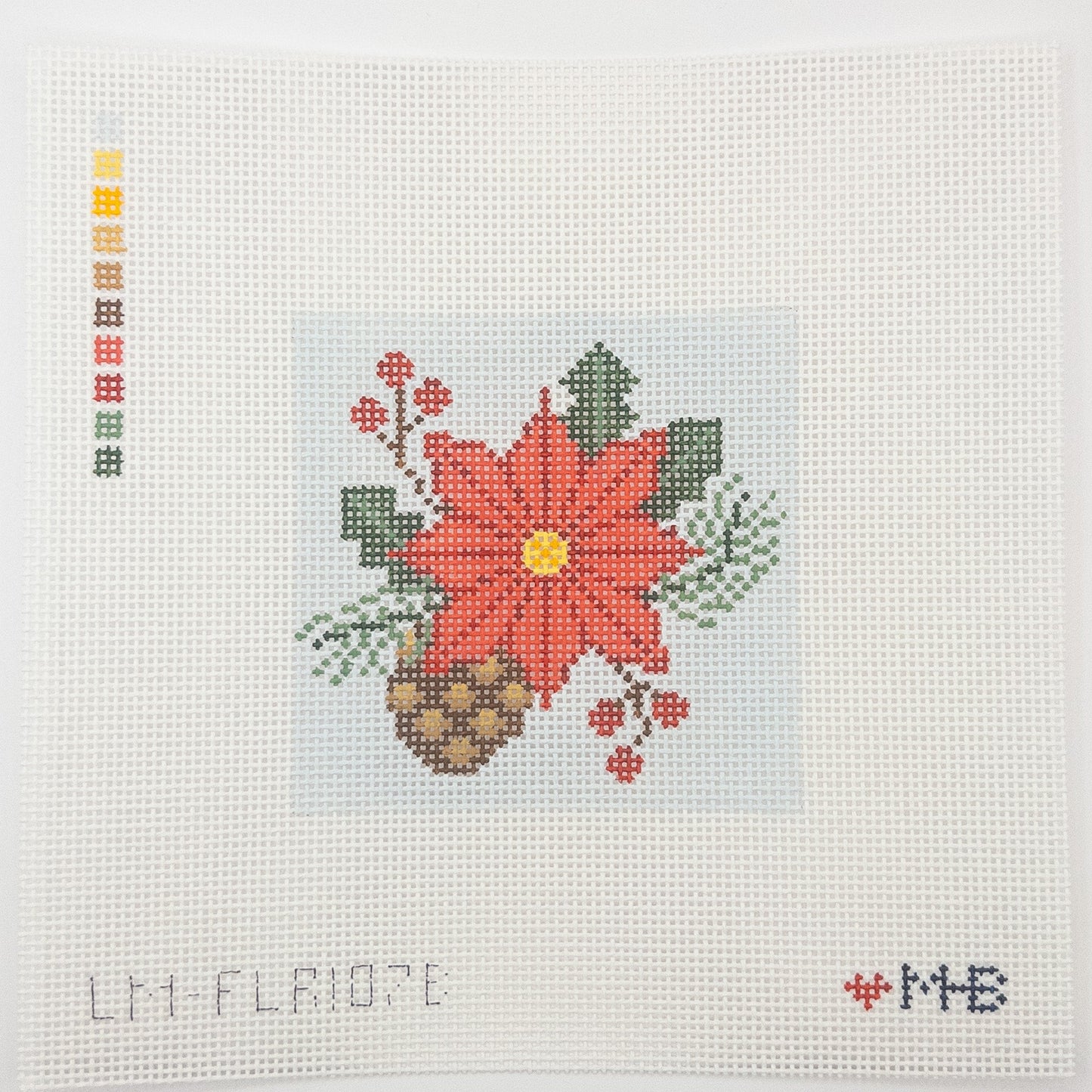 Winter Bouquet Needlepoint Canvas - Summertide Stitchery - LoveMHB Studio