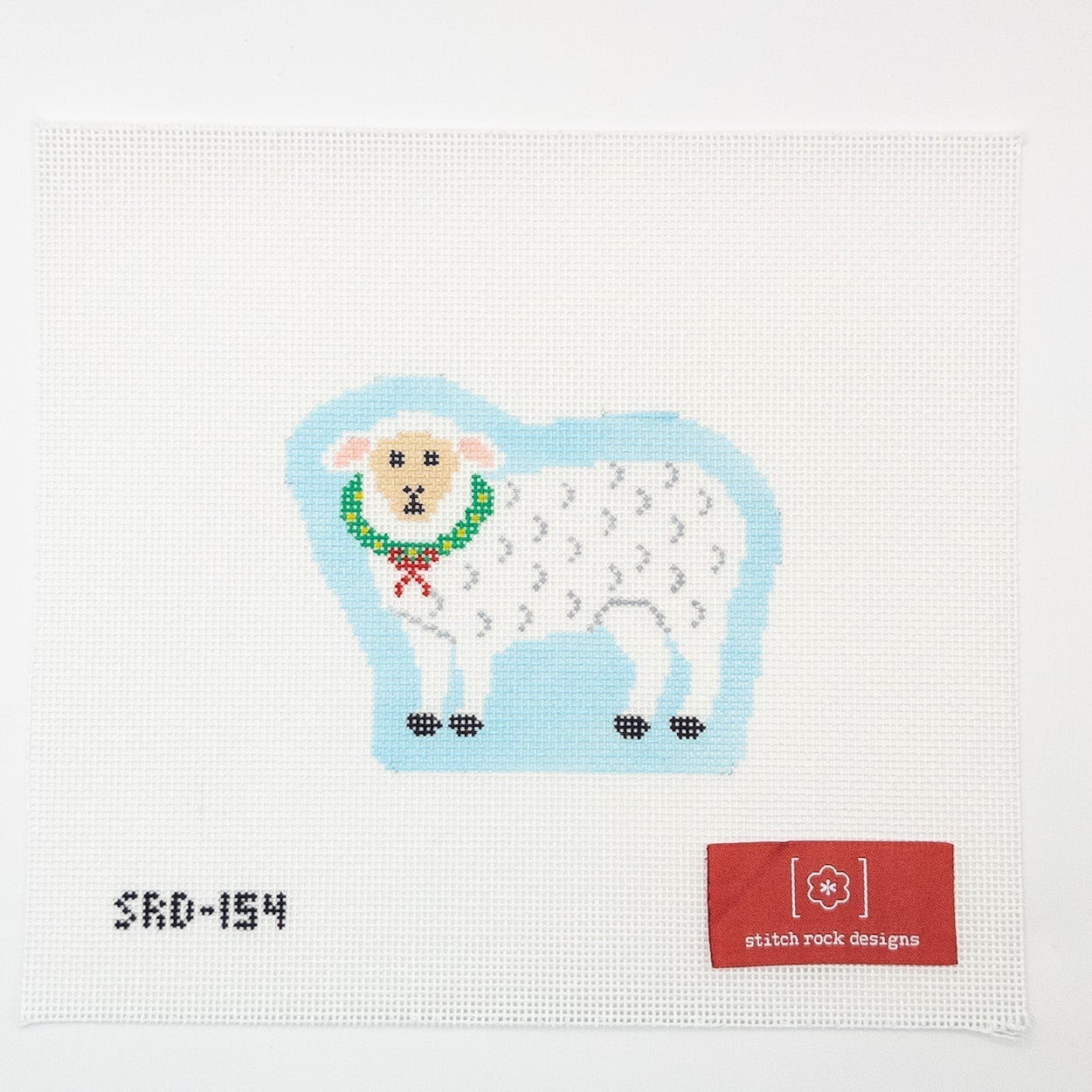 Wooly The Sheep Needlepoint Canvas - Summertide Stitchery - Stitch Rock Designs