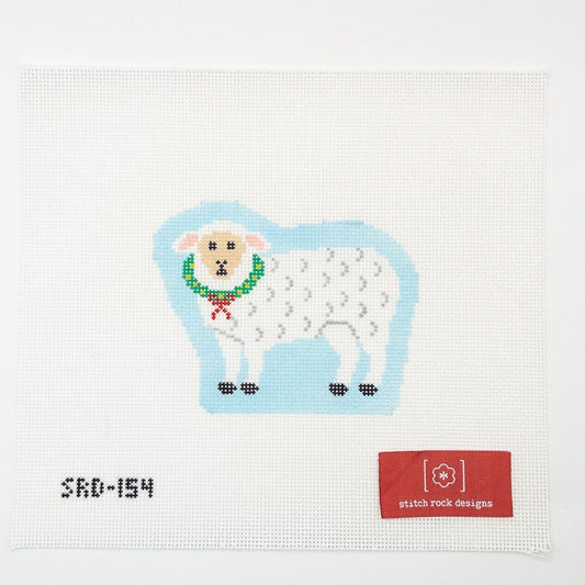 Wooly The Sheep Needlepoint Canvas - Summertide Stitchery - Stitch Rock Designs