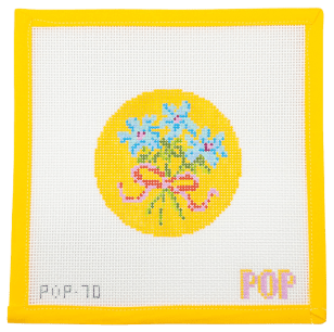Yellow Floral Bouquet Needlepoint Canvas - Summertide Stitchery - POP! NeedleArt