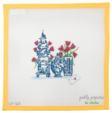 Blue and White Tulips - Summertide Stitchery - Giddy Paperie