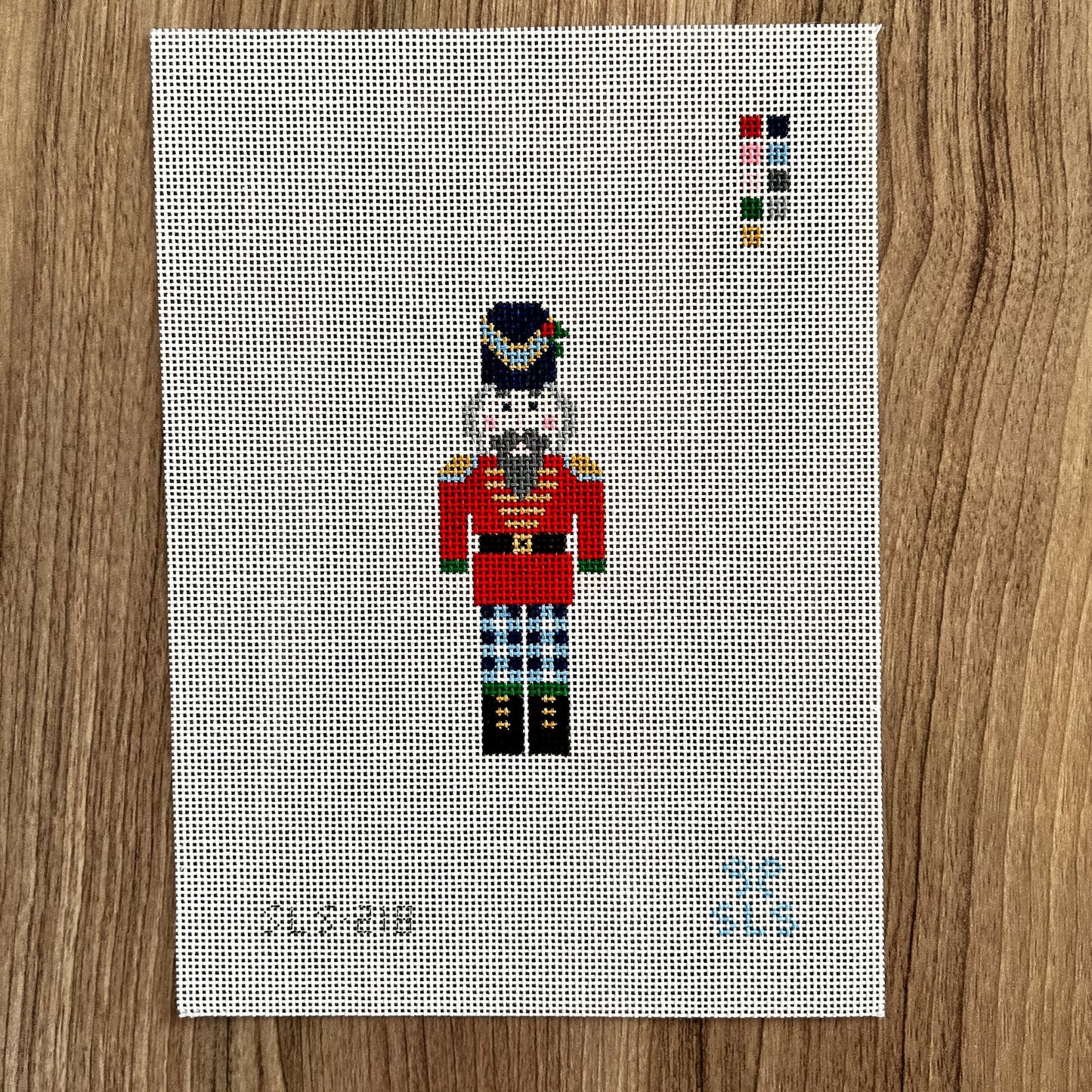 Blue Gingham Nutcracker - Summertide Stitchery - SLS