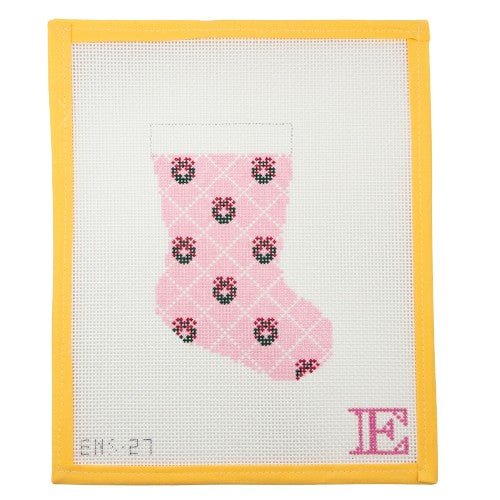 Bough Wreath Mini-Stocking - Summertide Stitchery - Emily NDLPT Stitches