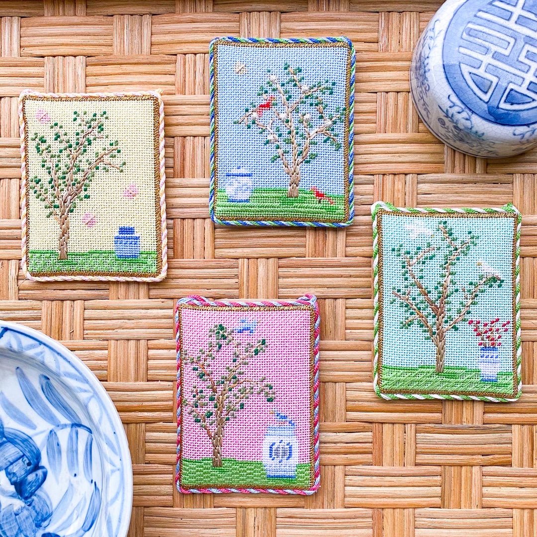 Chinoiserie Silk Screen - Summertide Stitchery - Stitch Style Needlepoint