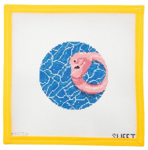 Flamingo Floatie Ornament - Summertide Stitchery - Maddie Sweet Designs