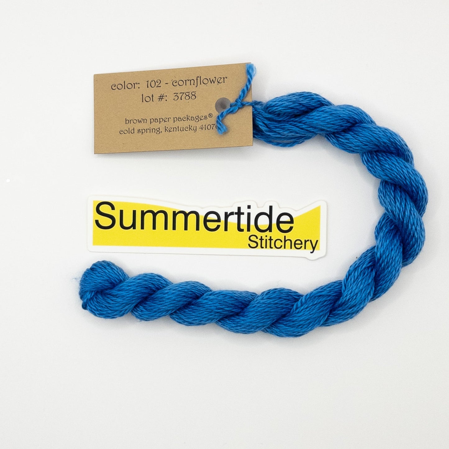 Silk & Ivory 102 Cornflower - Summertide Stitchery - Brown Paper Packages