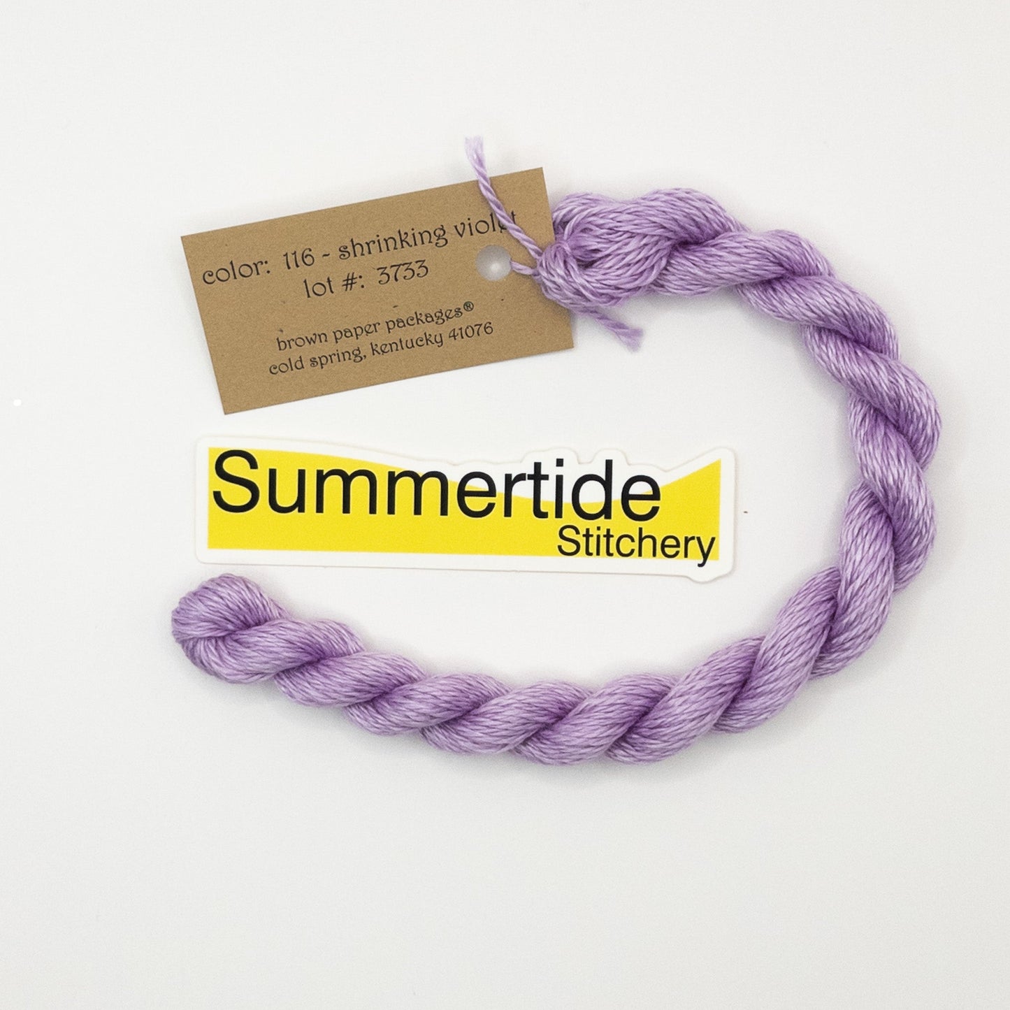 Silk & Ivory 116 Shrinking Violet - Summertide Stitchery - Brown Paper Packages