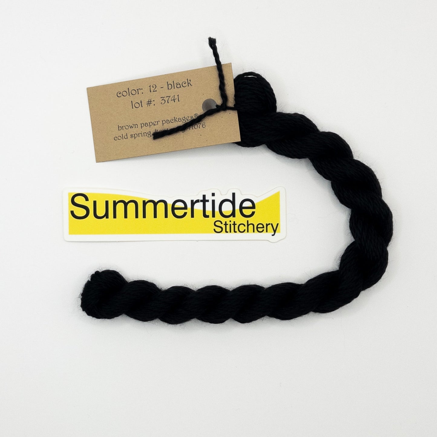 Silk & Ivory 12 Black - Summertide Stitchery - Brown Paper Packages