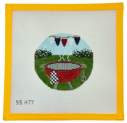 4th of July Grill Needlepoint Canvas - Summertide Stitchery - Stitch Style Needlepoint