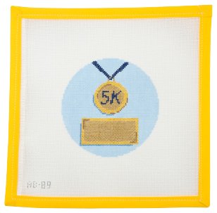 5k Medal Needlepoint Canvas - Summertide Stitchery - Alice & Blue