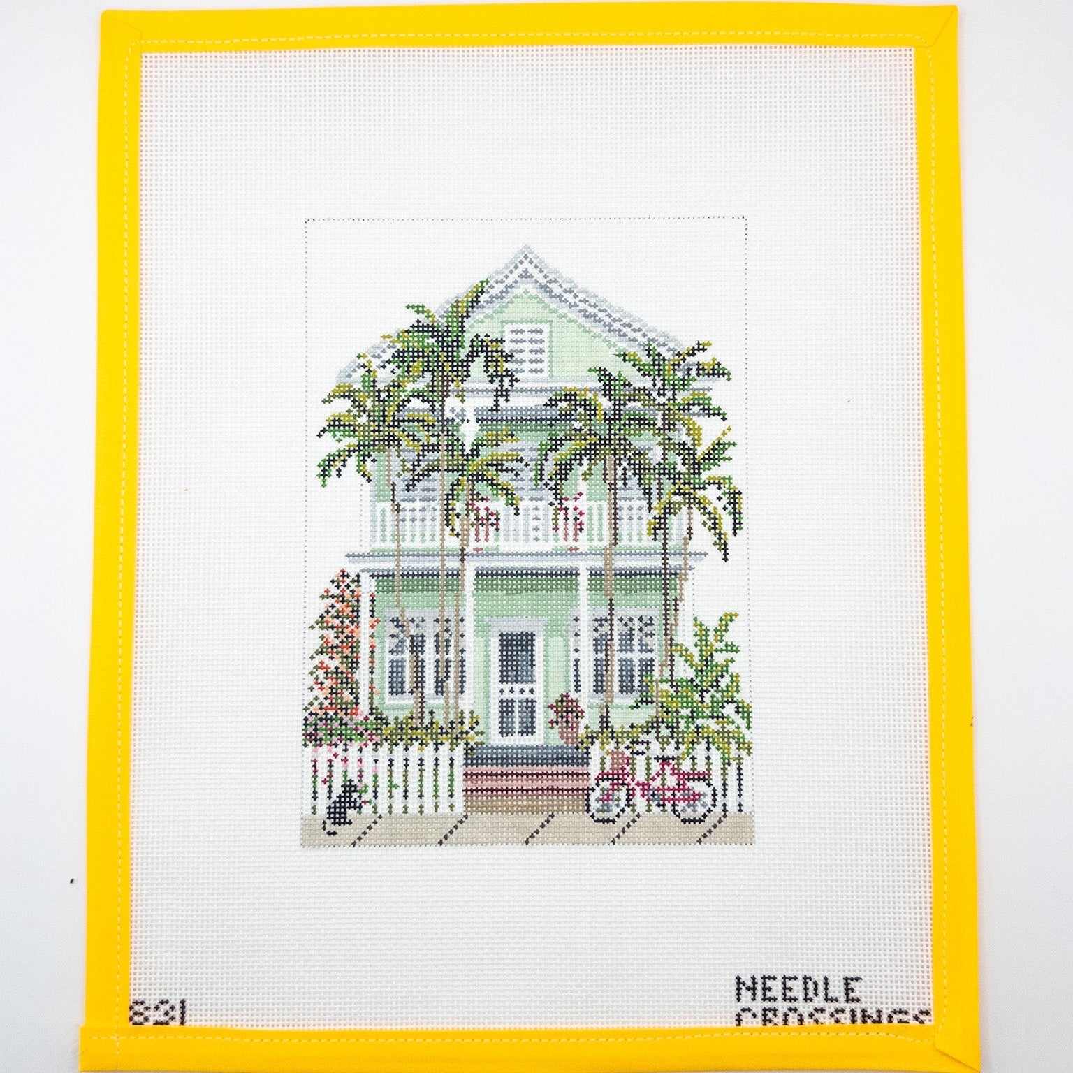 Island House Needlepoint Canvas - Summertide Stitchery - Needle Crossings