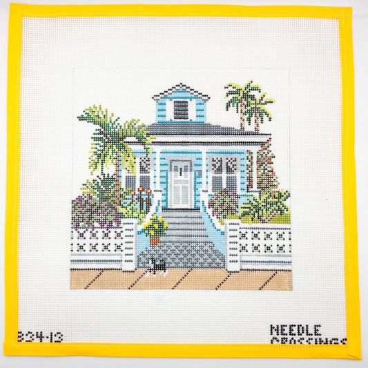 Tropical Bungalow Needlepoint Canvas - Summertide Stitchery - Needle Crossings